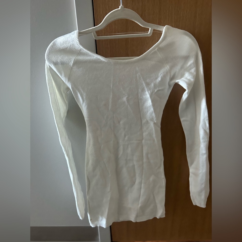 Knit white dress